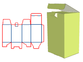 Top cover tongue-in-groove structure, bottom end is the inserted base, snap-bottom color box ,Aircraft box,color box, paper corrugated paper box, packaging structure design, packaging box structure, p
